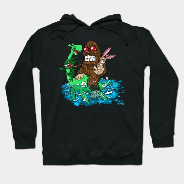 Cryptid Party Hoodie by joehavasy